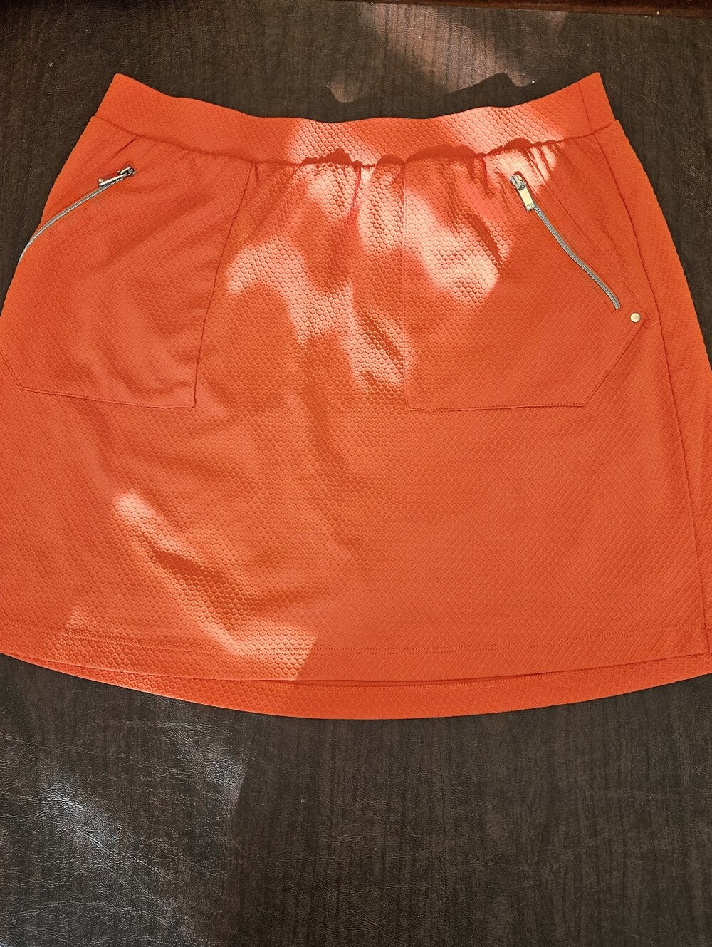 Tail Bright Orange Tennis/Golf Skort with Zip Pockets